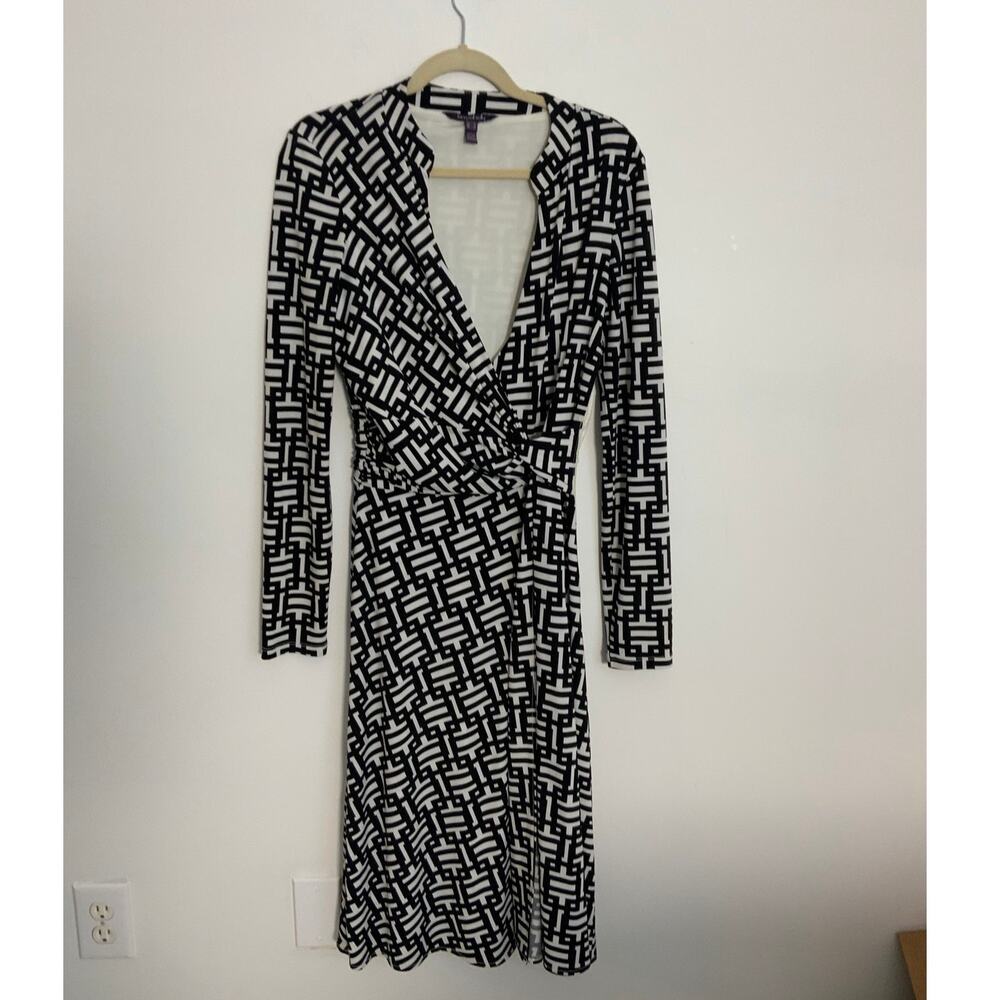 Long Tall Sally Geometic Wrap Dress size 8